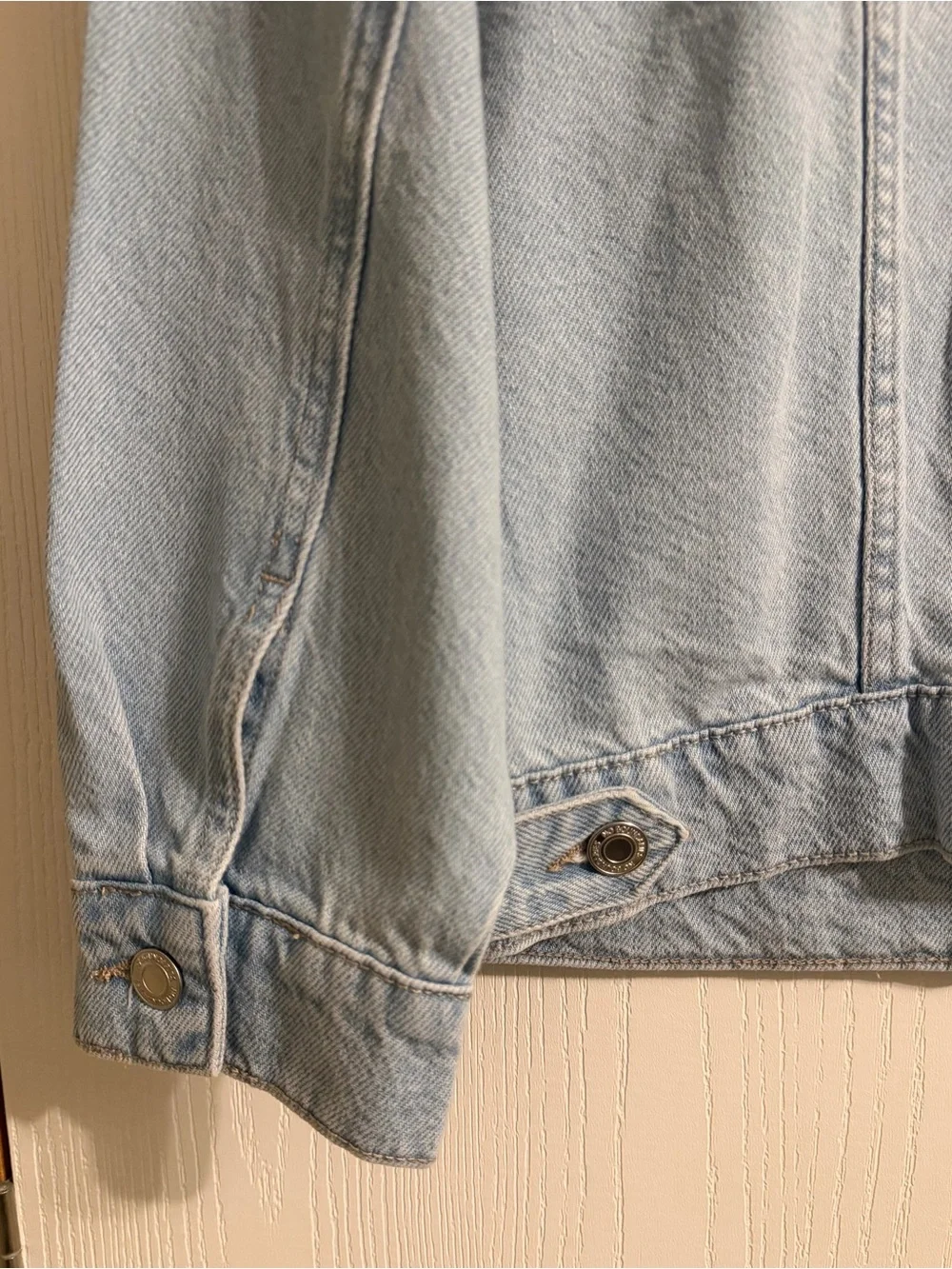 NO BOUNDARIES Super Light Wash Oversized Cotton Denim Jacket NWT